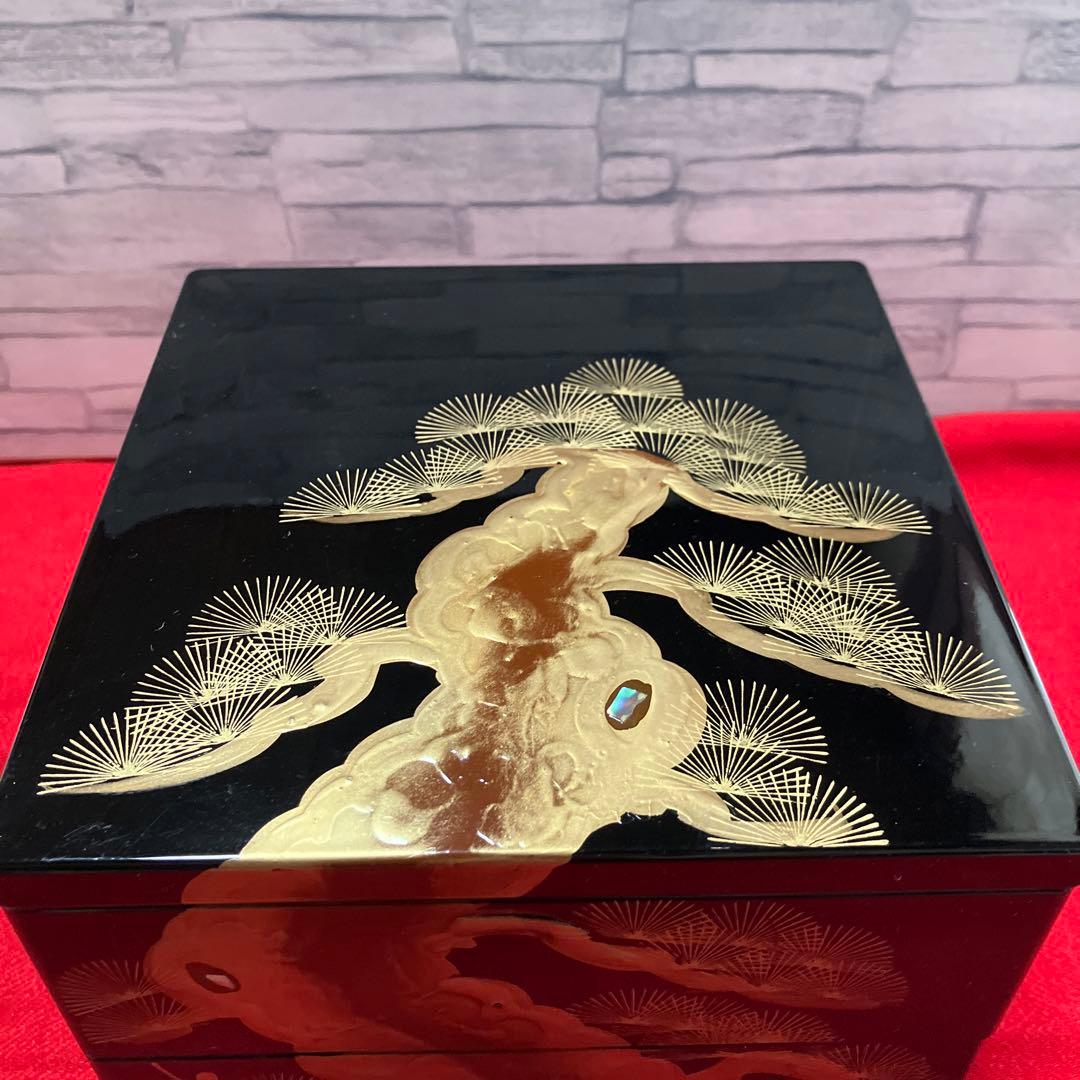 会津塗　松竹梅　三段重箱