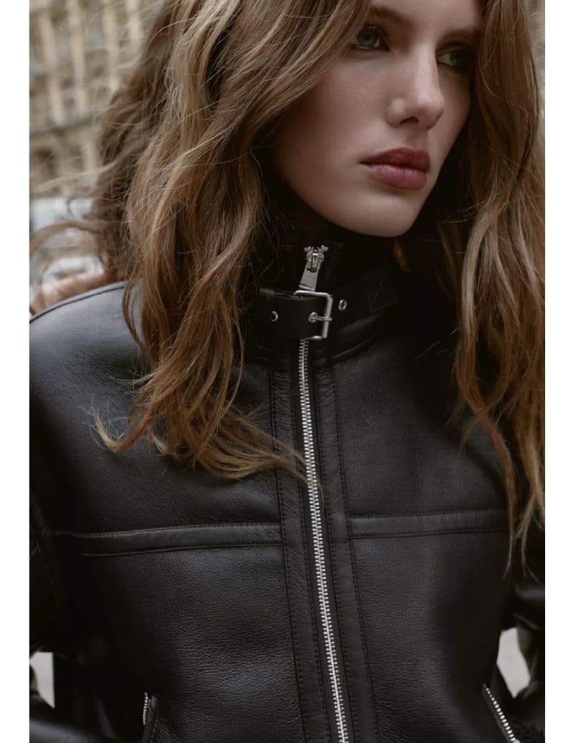 ZARA ダブルフェイスフェイクシープスキンジャケット　XS