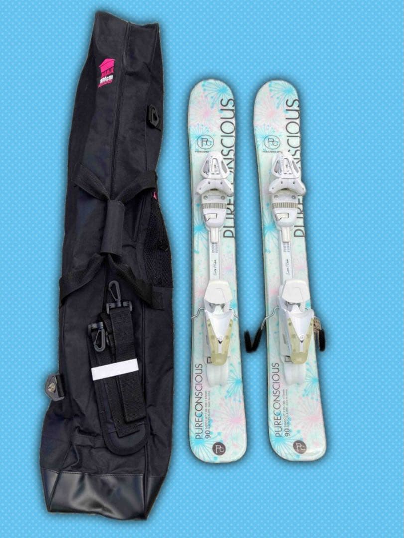 レディース用ショートスキー　ケース付き