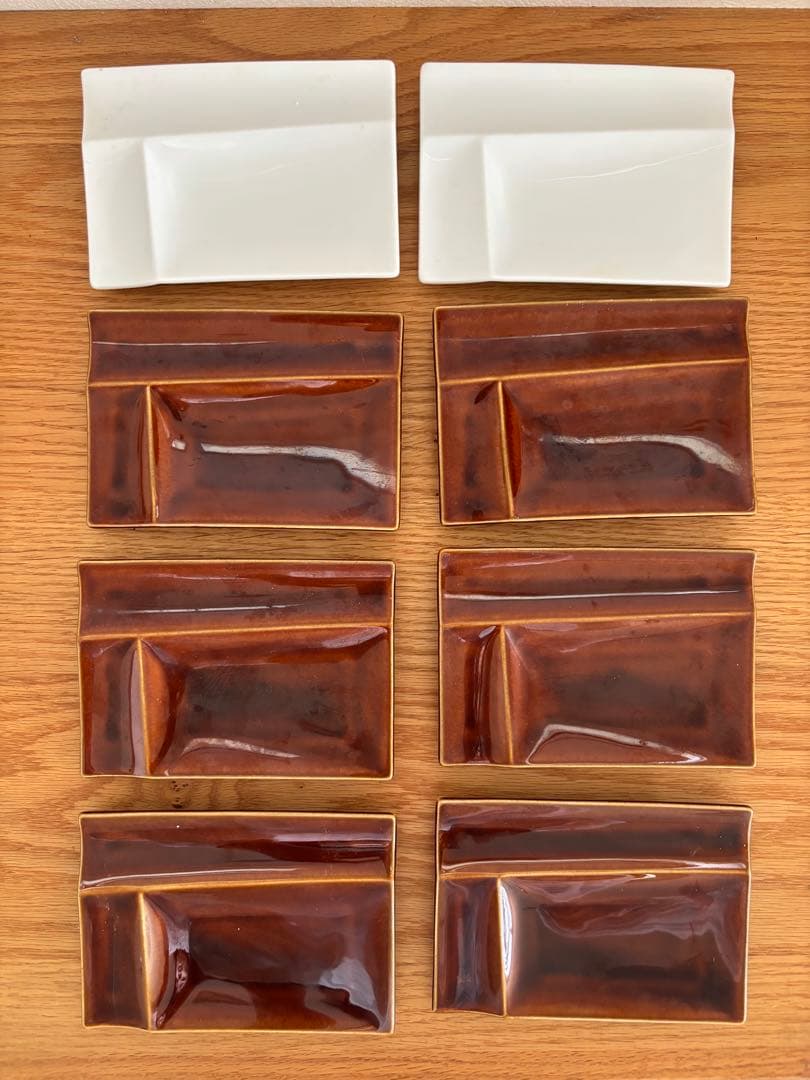 miyama 箸置き付仕切り小皿 イゾラ　パレットプレート　8枚セット　日本製