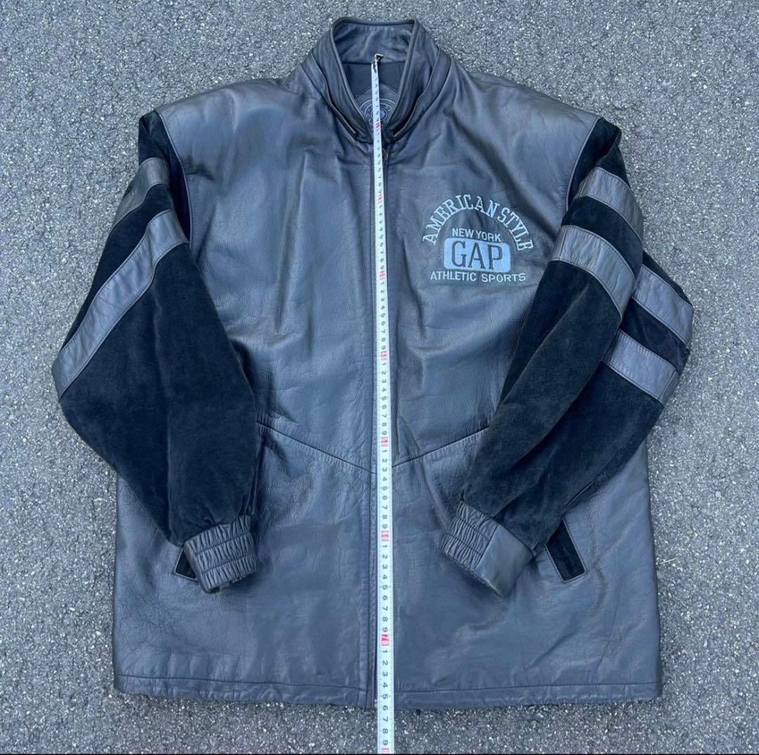 OLD GAP オールドギャップ 本革 ジャケットレザー ロゴ 刺繍