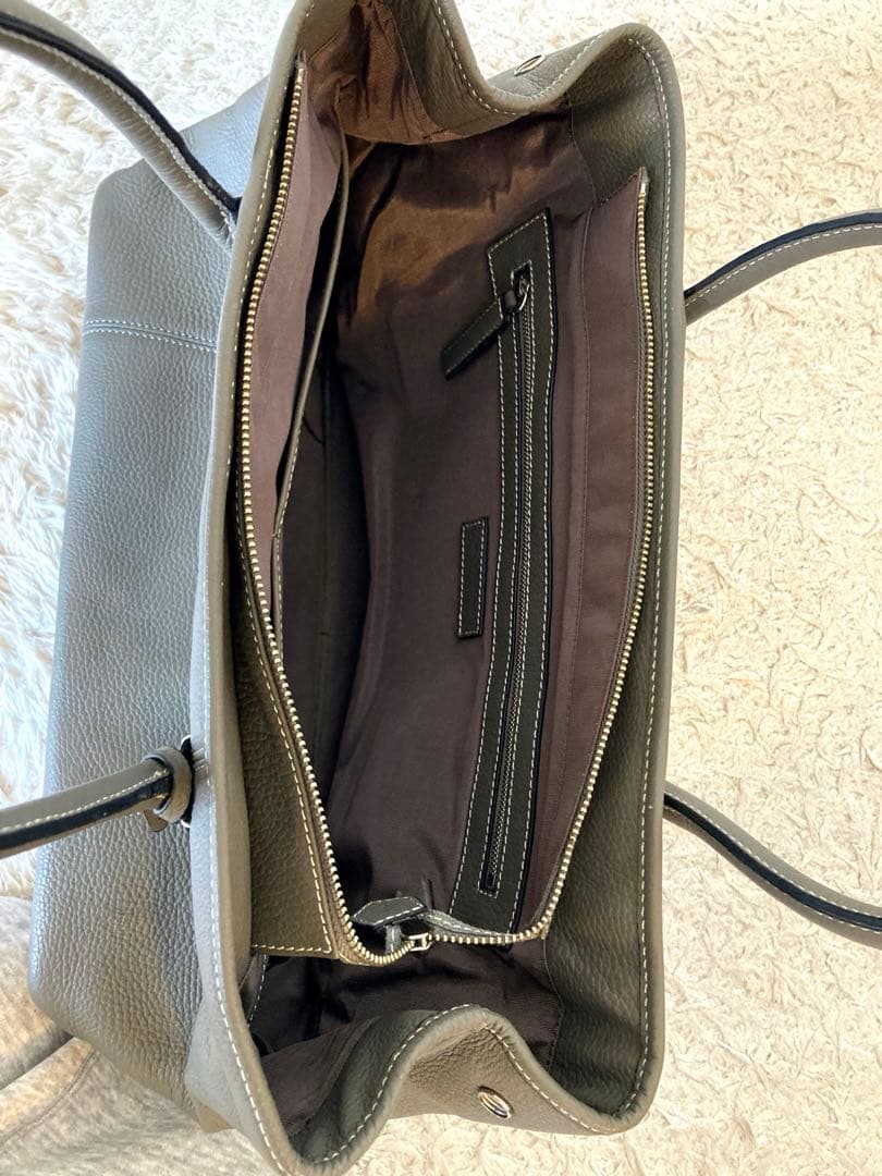 【美品】バーニーズニューヨーク トートバッグ グレー