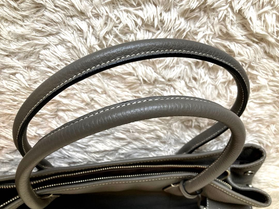 【美品】バーニーズニューヨーク トートバッグ グレー