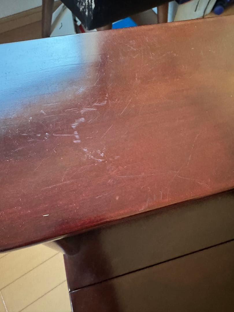 カリモク コーナーテーブル 収納