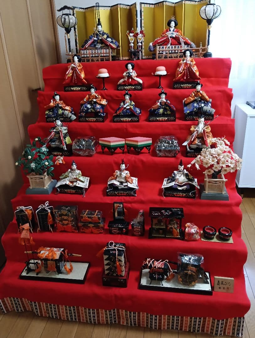 値下げ▼寿鳳びな　雛人形　7段飾り　(埼玉県春日部市でお渡し希望)