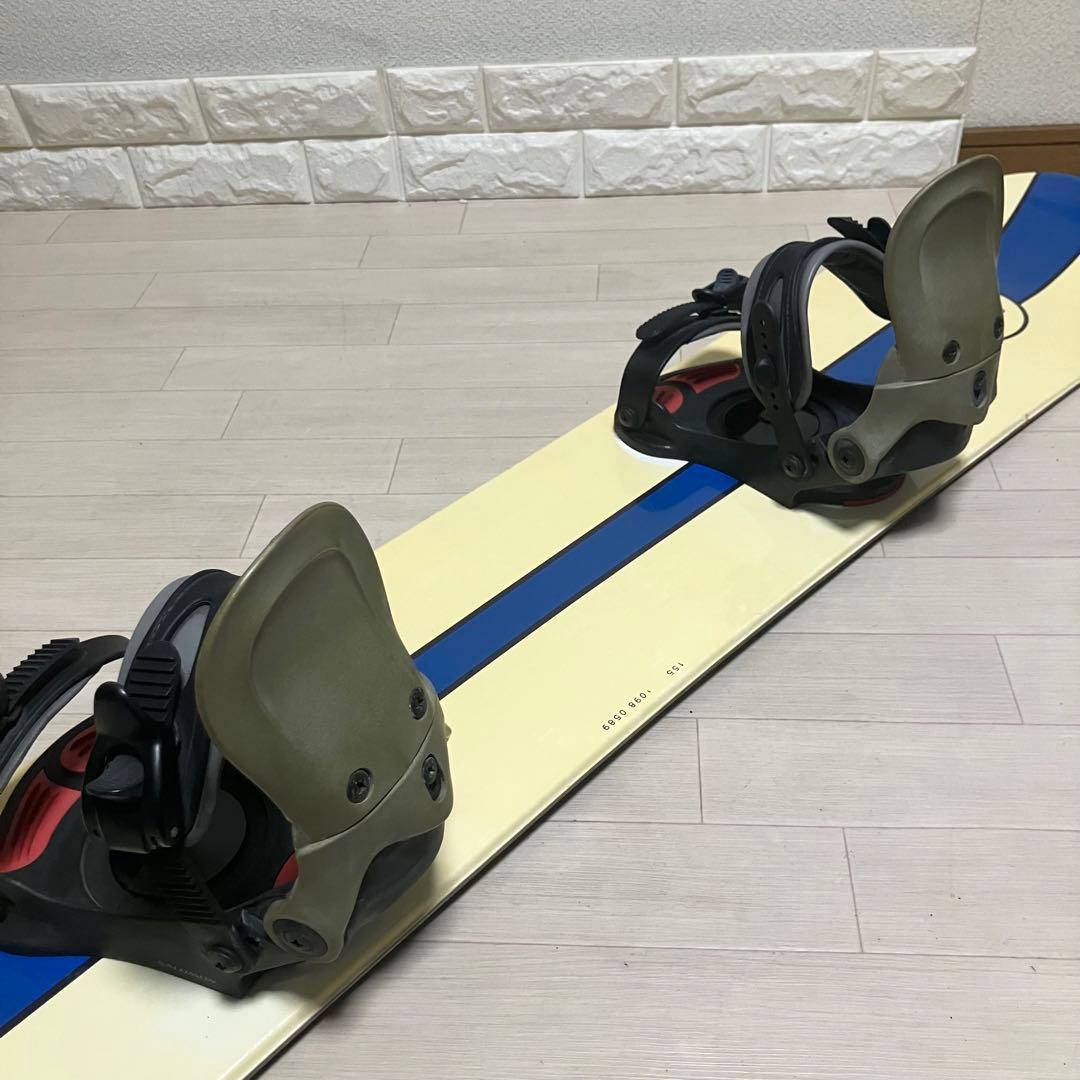 【ケース付】Ever Surfスノーボードセット155cm/サロモンバインM/L