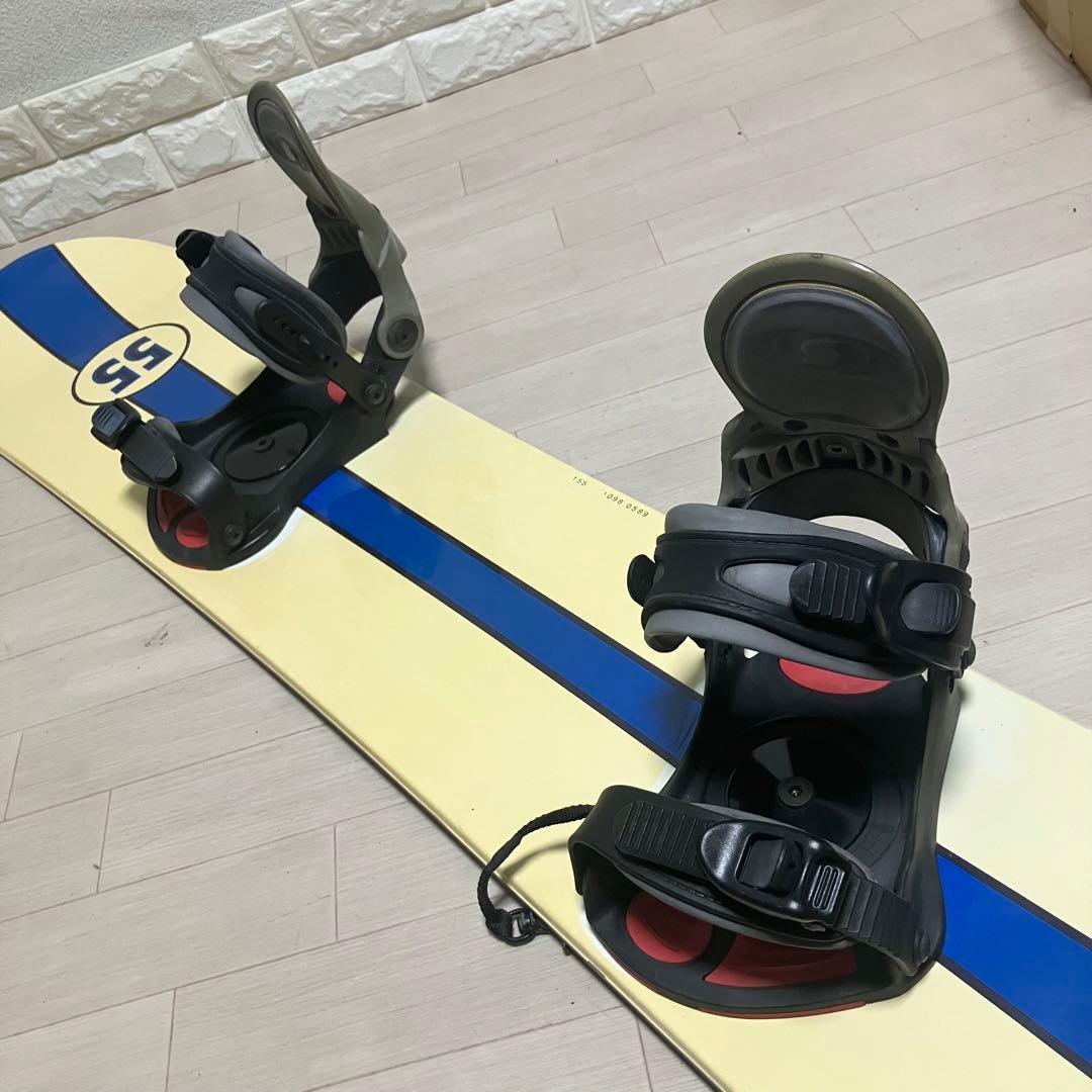 【ケース付】Ever Surfスノーボードセット155cm/サロモンバインM/L