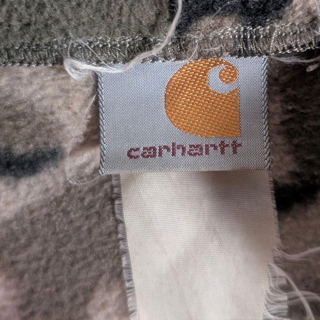 00s　old　Carhartt　タイガーカモ　ジップパーカー　ワンポイント刺繍