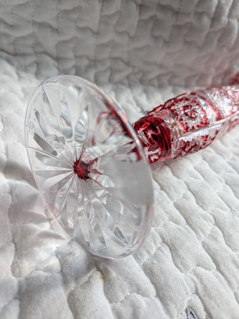 ✩ボヘミアクリスタル✩切子　フラワーベース✩