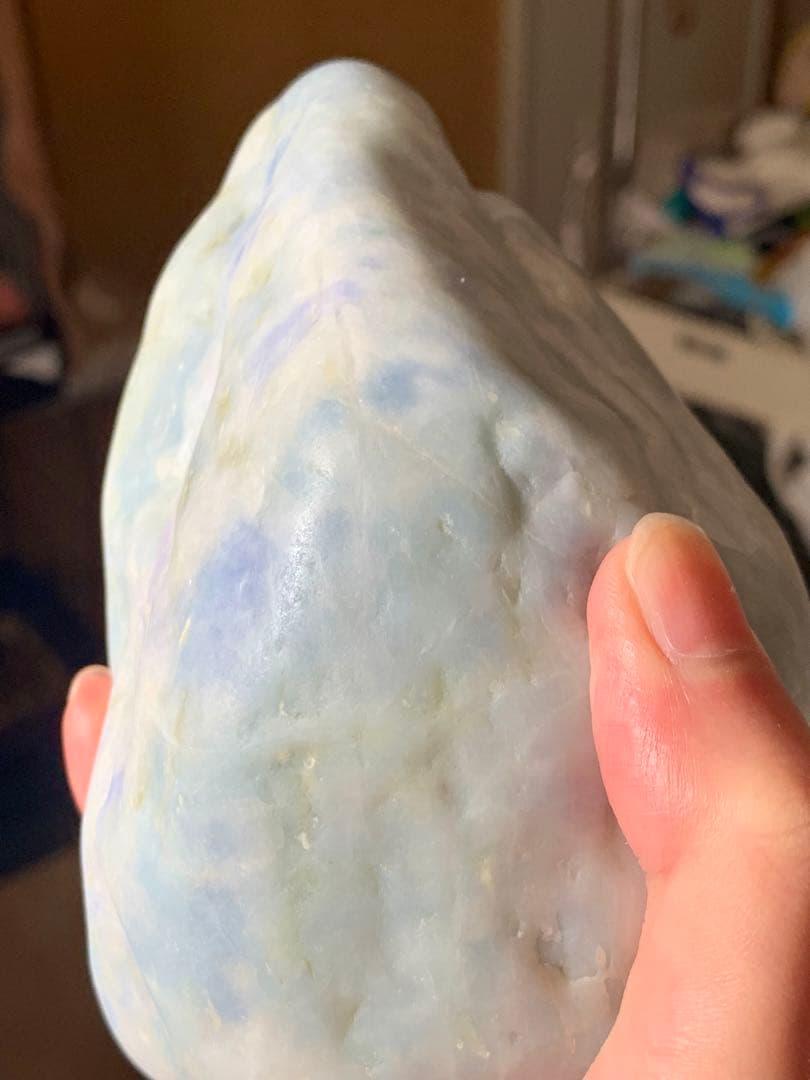 海翡翠　海石　糸魚川ラベンダー翡翠　原石　青紫ひすい　水石　根付　国産鉱物標本