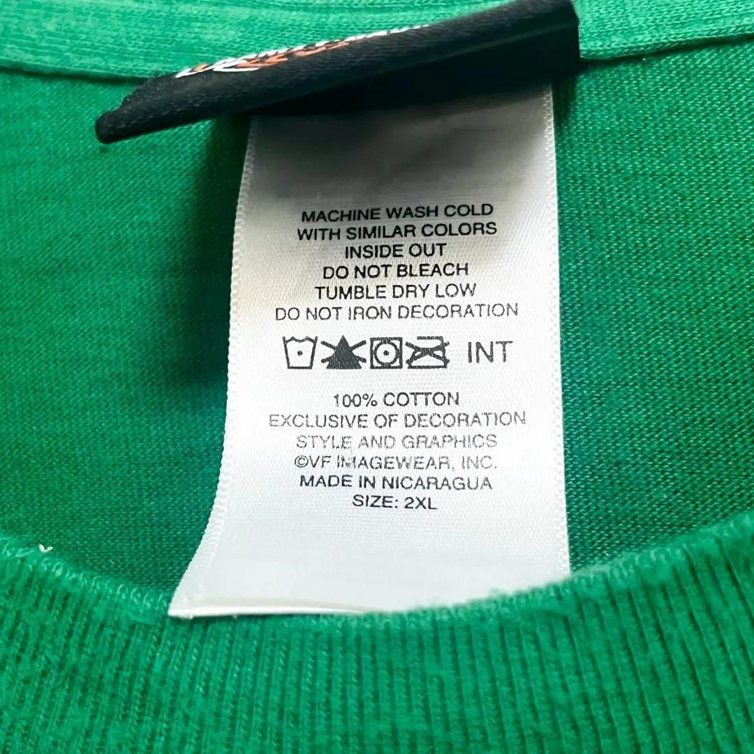 2XL ハーレーダビッドソン 長袖Tシャツ ロンT グリーン コットン
