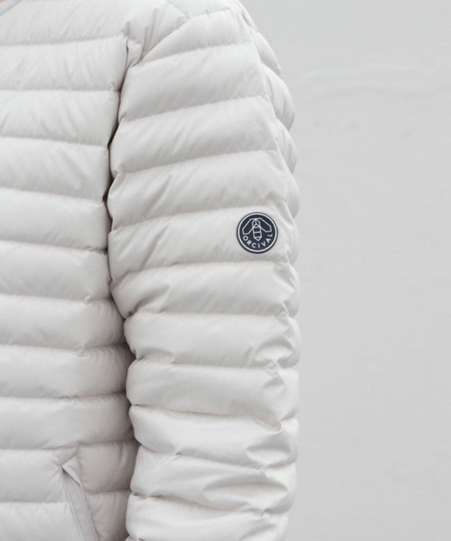 ★美品★ORCIVAL インナーダウンクルーネック　ライトベージュ サイズ2