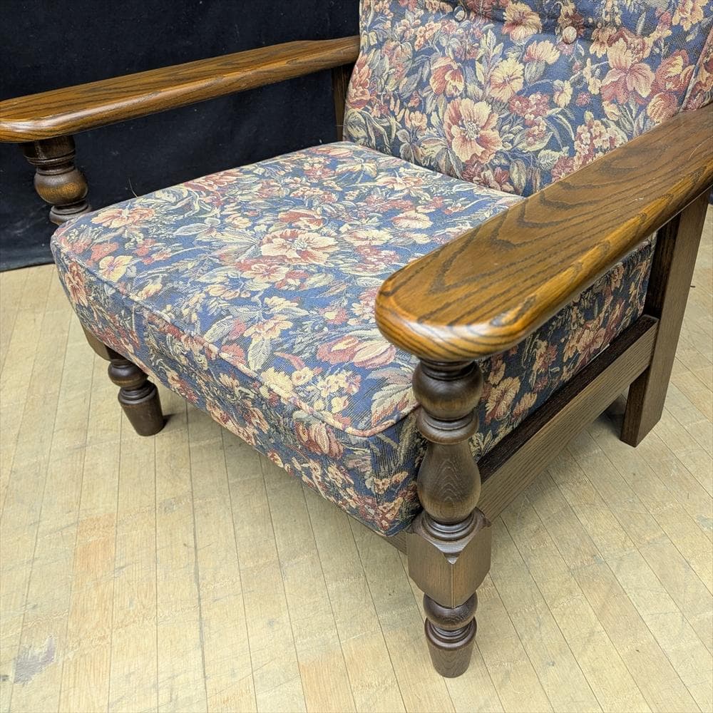 美品　カントリーハウス　三越　ブルージュ　オーク　シングルソファ　一人掛け　A