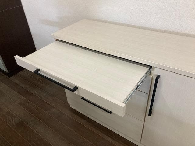 カウンター　キッチン　国産　レンジ台　収納　ホワイト　120　新品