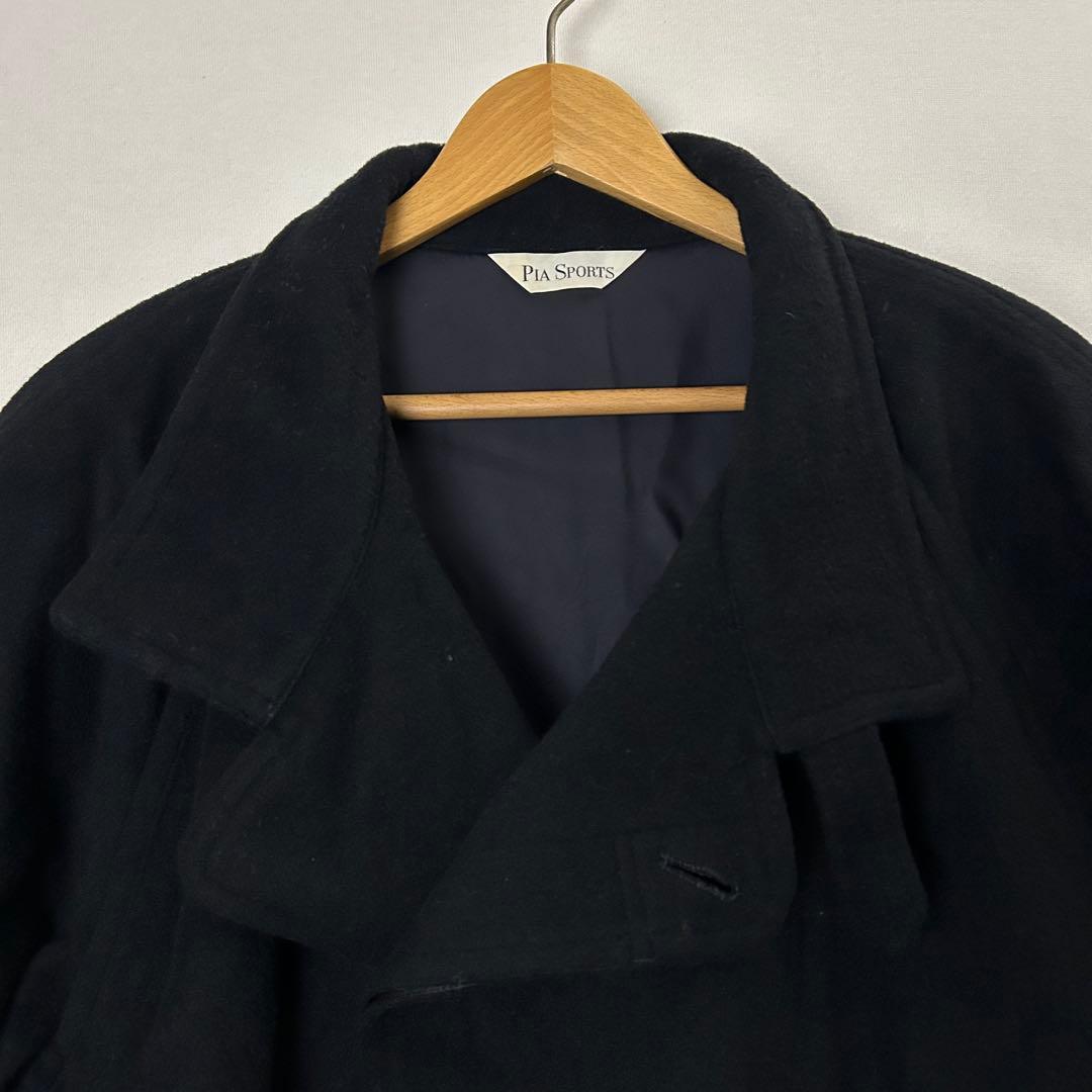 Vintage 90s【変形】all black wool jacket
