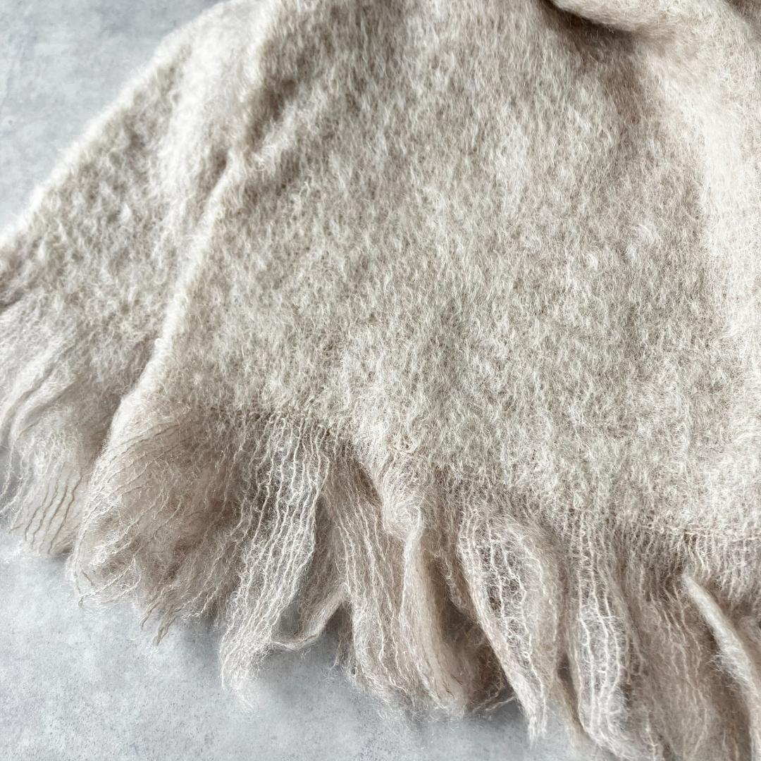 美品　ブルーアイベックス　カシミヤ大判ショール　ストール　マフラー636