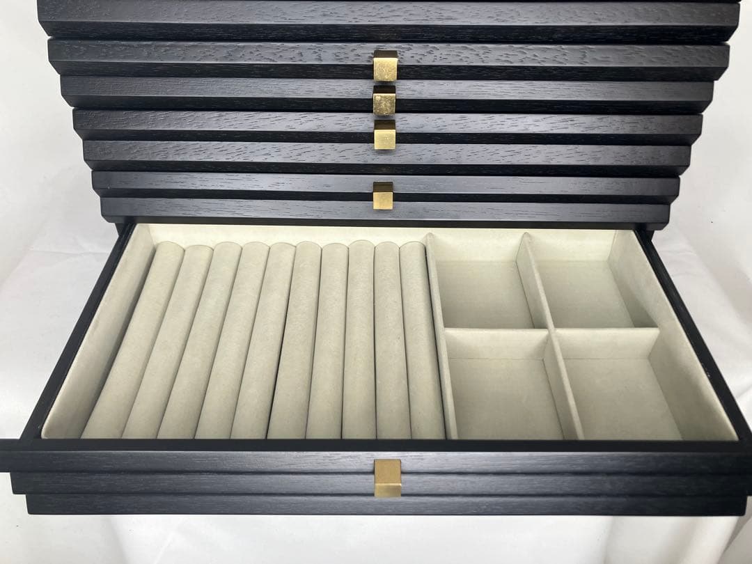 木製 ブラック アクセサリーケース