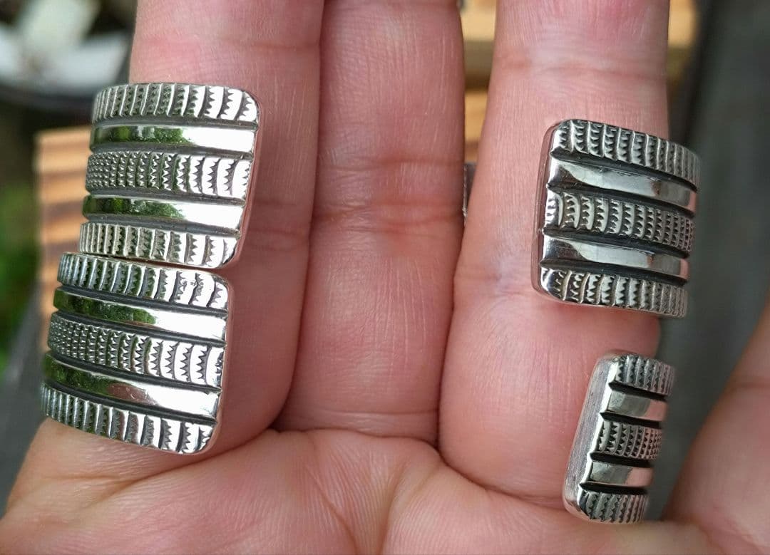 インディアンジュエリー、ヘビーゲージバングル、ペアバングル