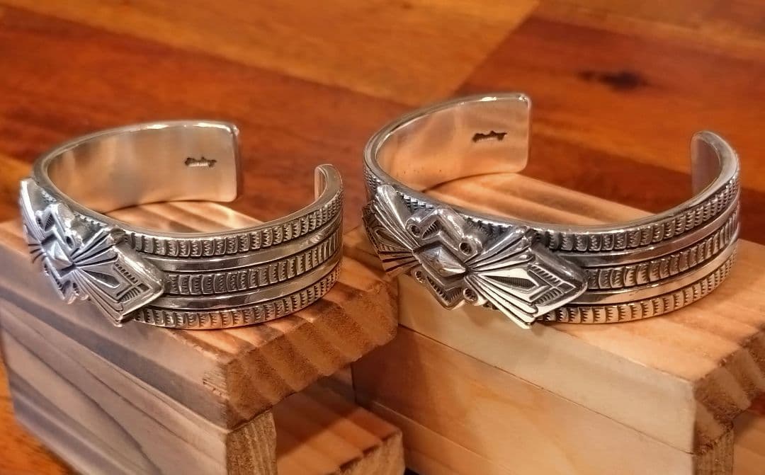 インディアンジュエリー、ヘビーゲージバングル、ペアバングル