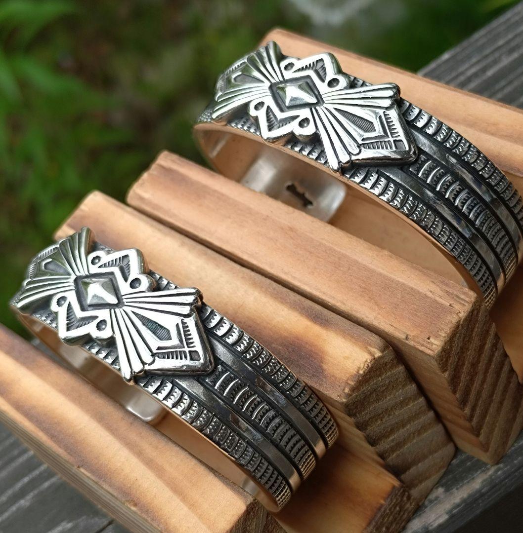 インディアンジュエリー、ヘビーゲージバングル、ペアバングル