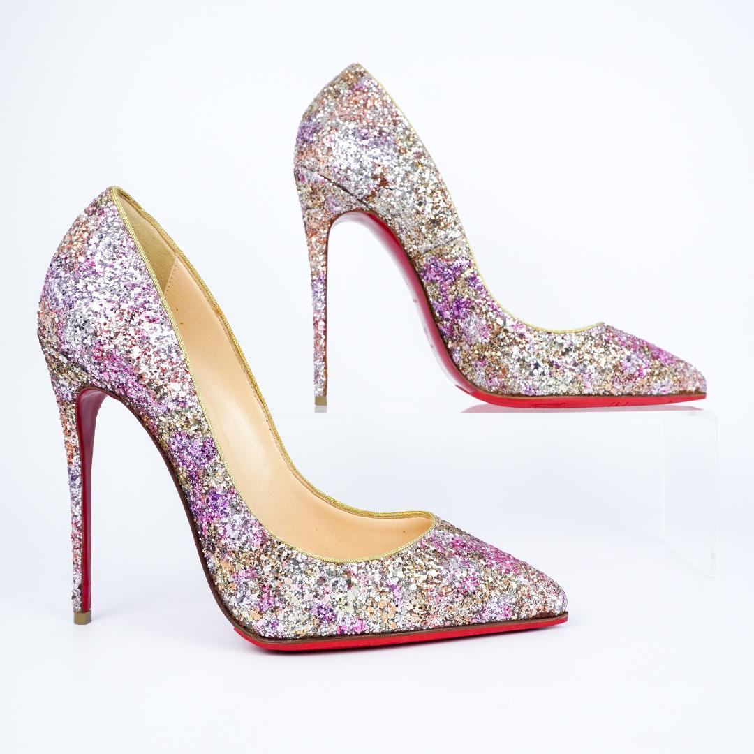 EU38 Christian Louboutin ハイヒール きらきら 427A