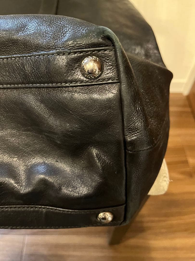 PRADA 黒 レザートートバッグ　2way ショルダー