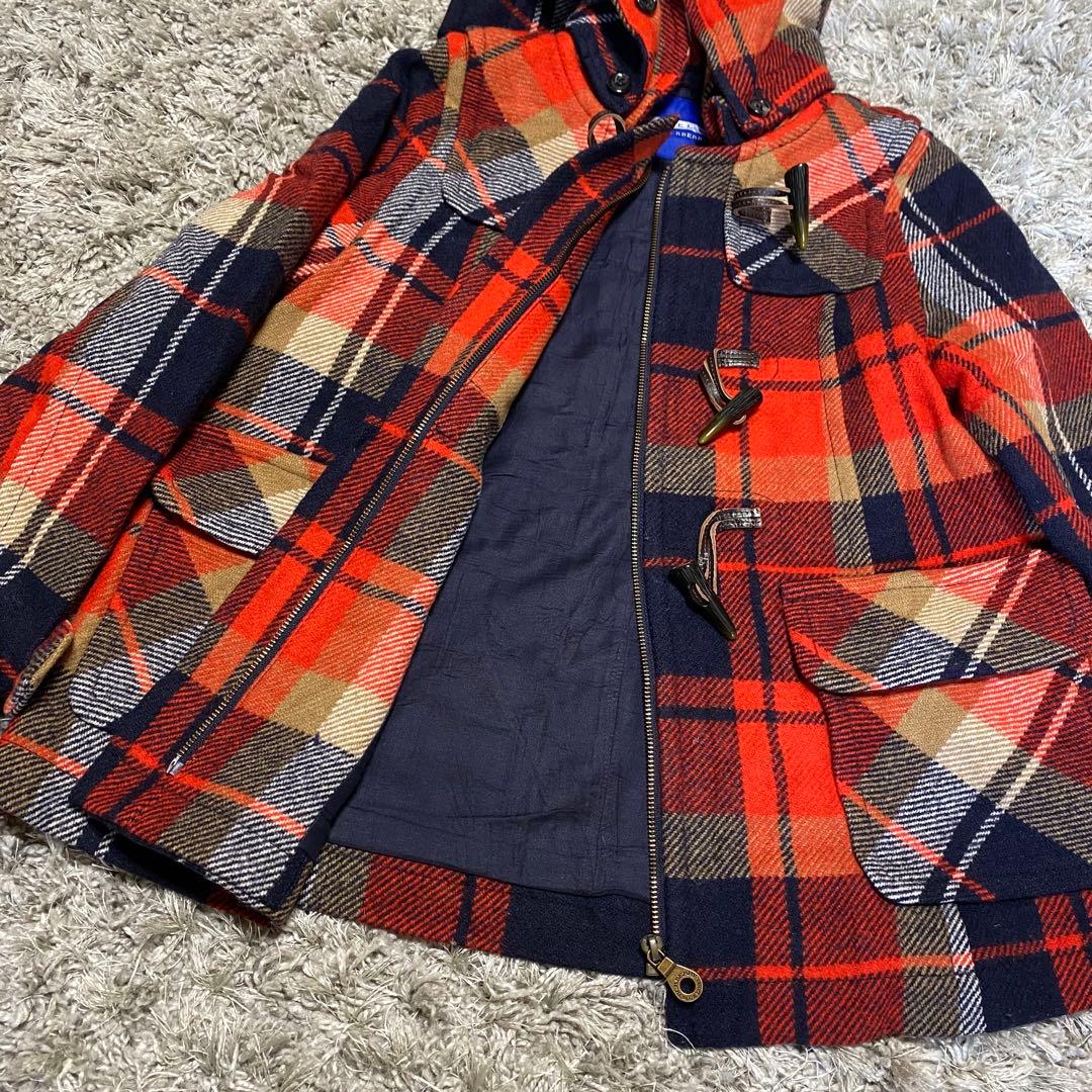 BURBERRY BLUE LABEL ショートダッフルコート チェック柄