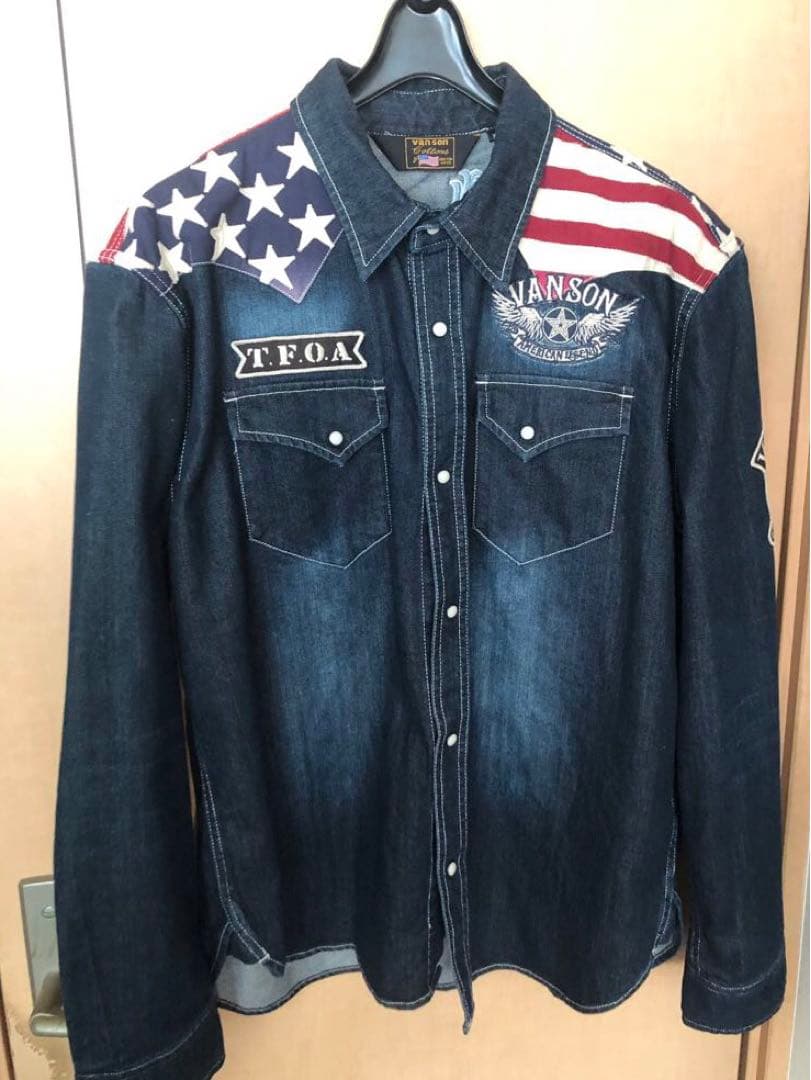 ☆専用です☆VANSON デニムシャツ XL 星条旗デザイン TFOA クローズ
