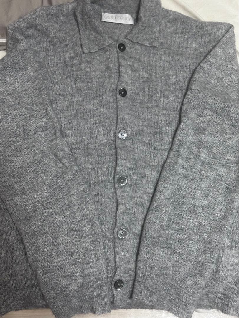 OUR LEGACY グレー　ボタンカーディガン