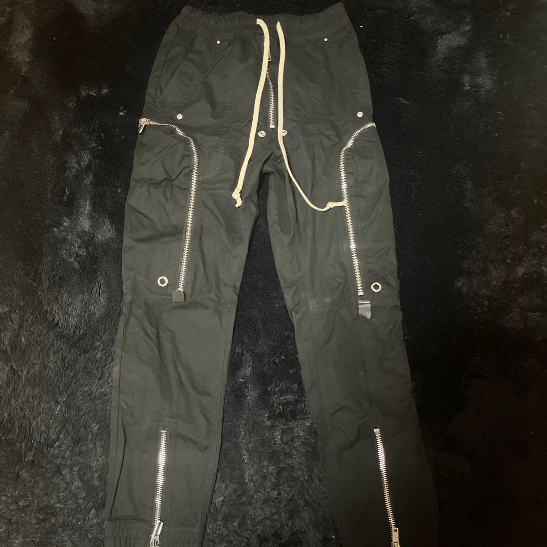 リック　風ブラックカーゴパンツ　S