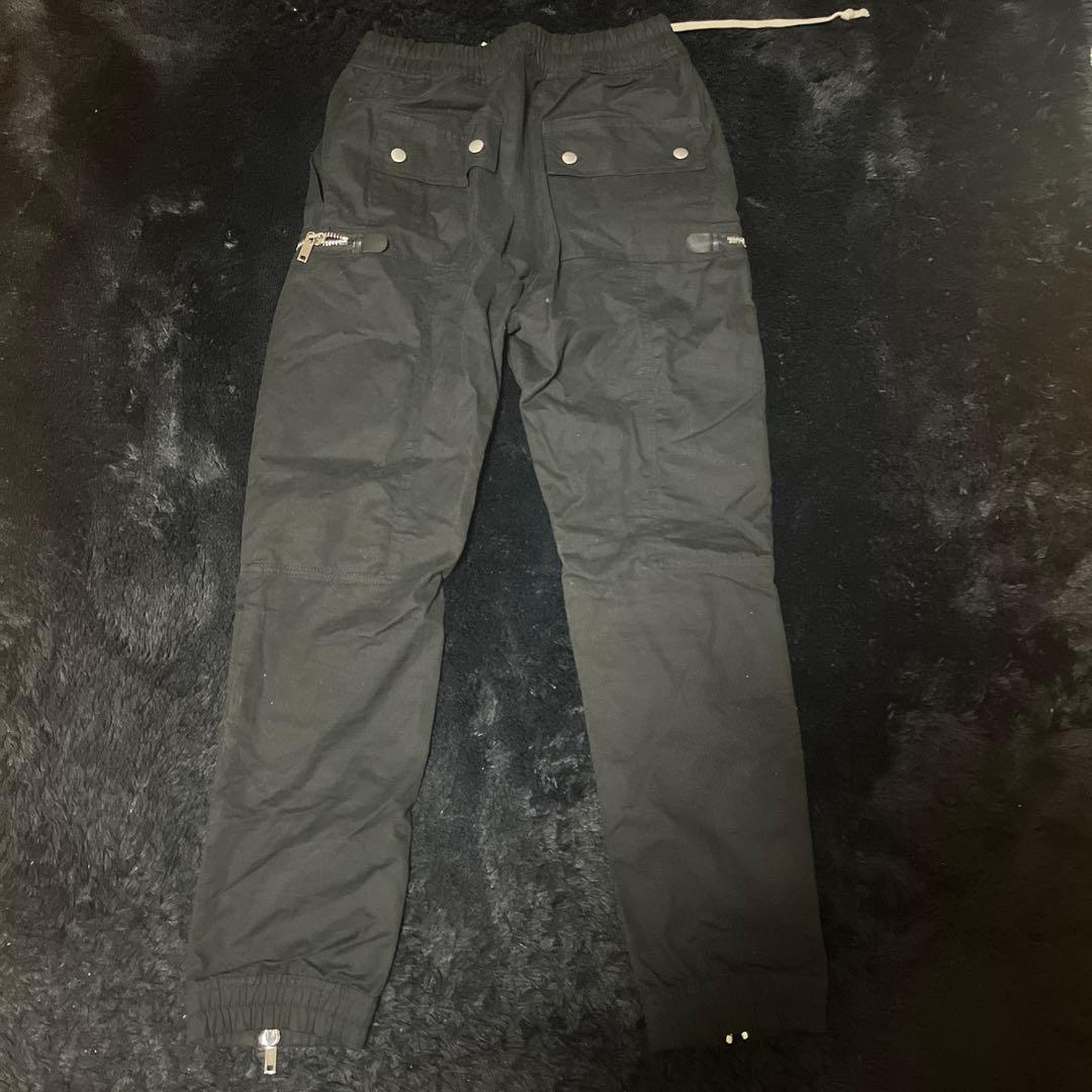 リック　風ブラックカーゴパンツ　S