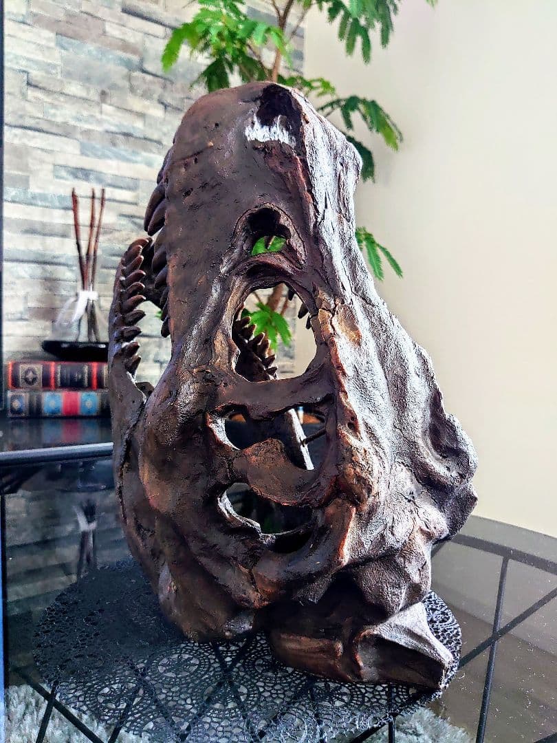 【DINOWORLD】ティラノサウルス 頭骨 化石 ジュラシックパーク