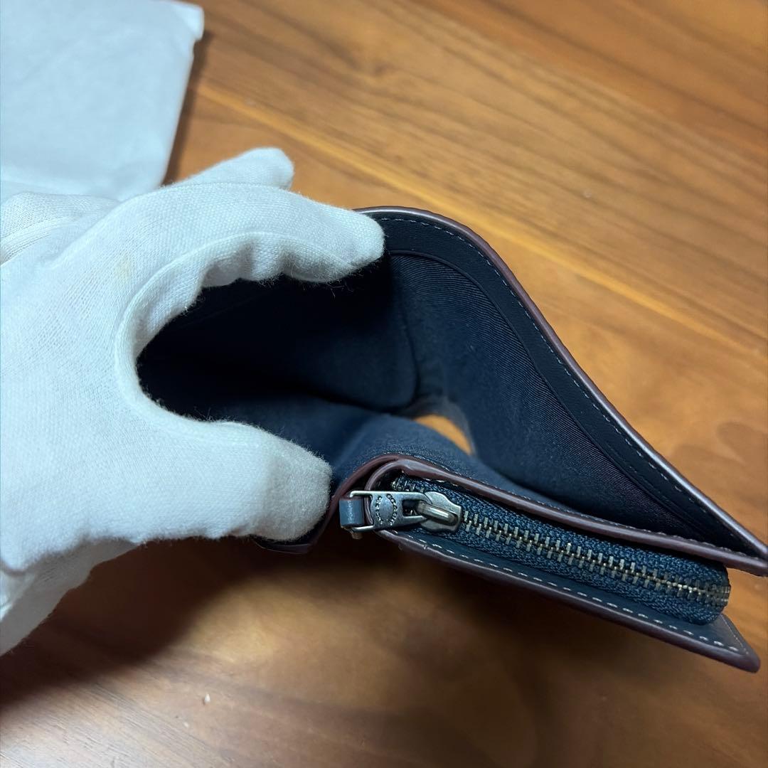⭐︎匿名配送⭐︎COACH スヌーピー 二つ折り財布 ネイビー　新品未使用