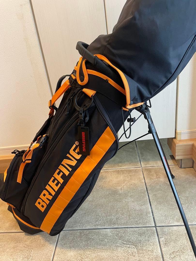 BRIEFING キャディバッグ ブラック/オレンジ