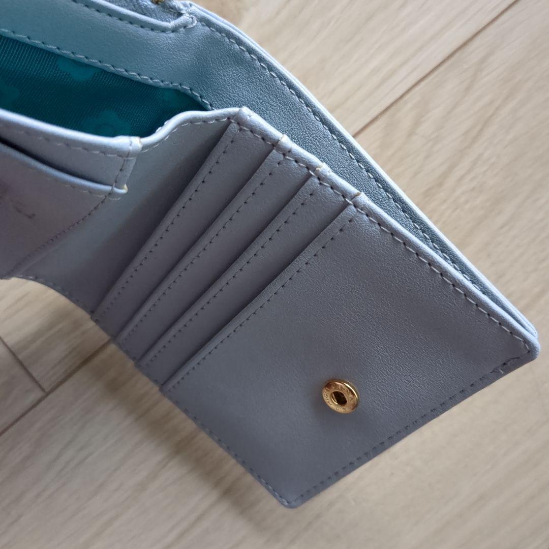 MARY QUANT 二つ折り財布 水色　箱付き