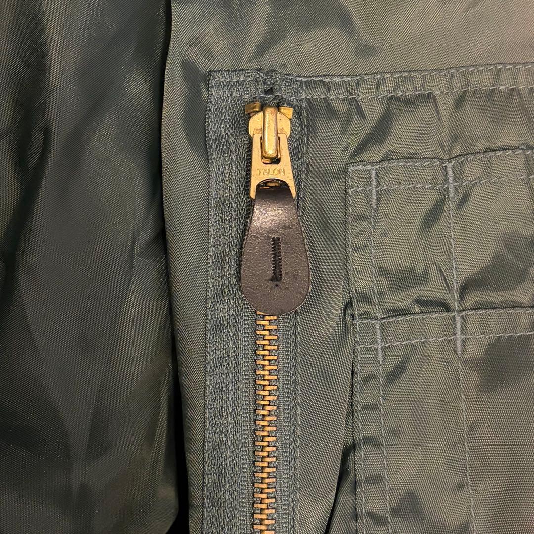 w*1様 Vintage TALONジップ MA-1 フライトジャケット カーキ