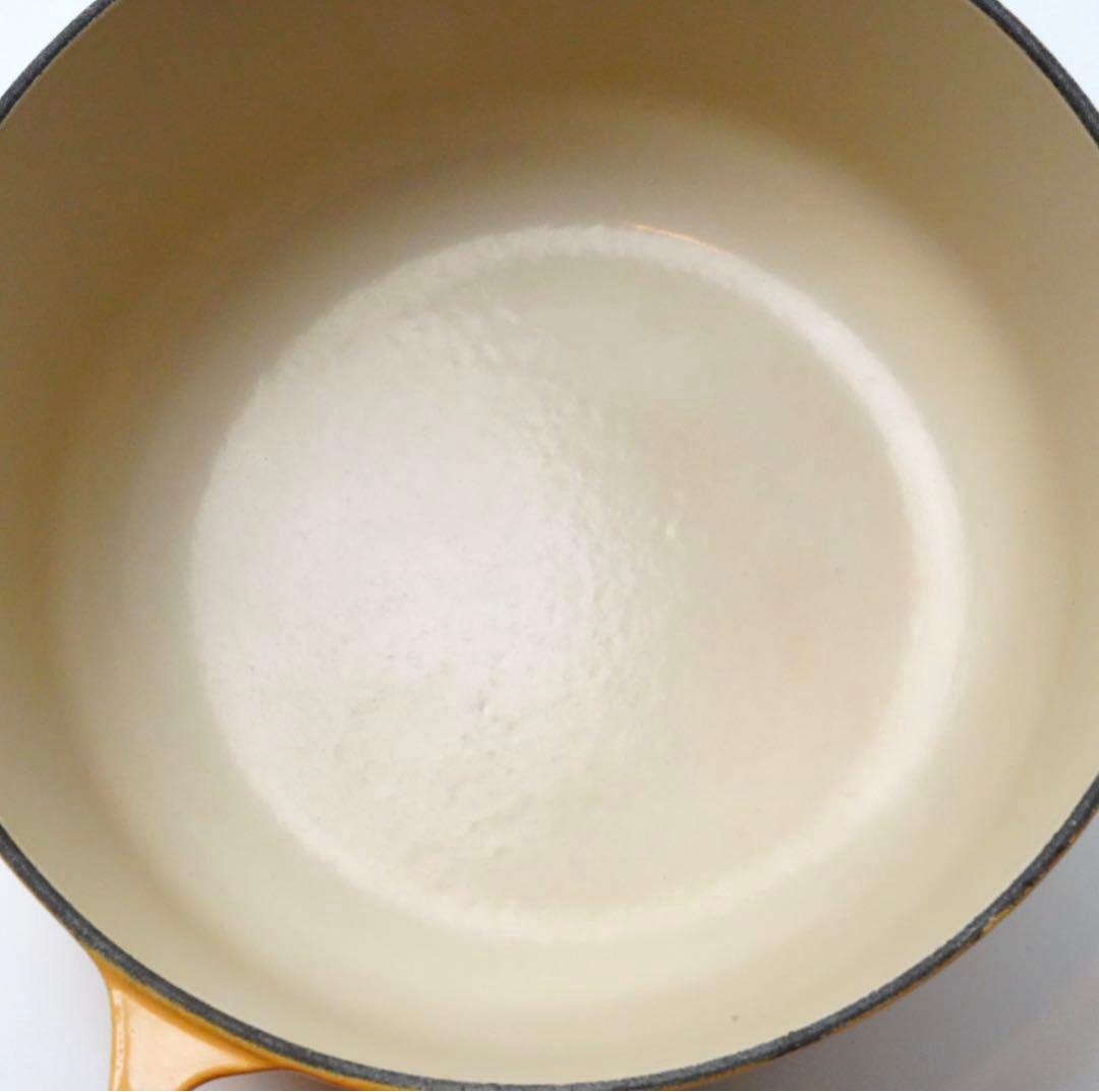 【美品】LE CREUSET　ココット ロンド サフランイエロー　20cm