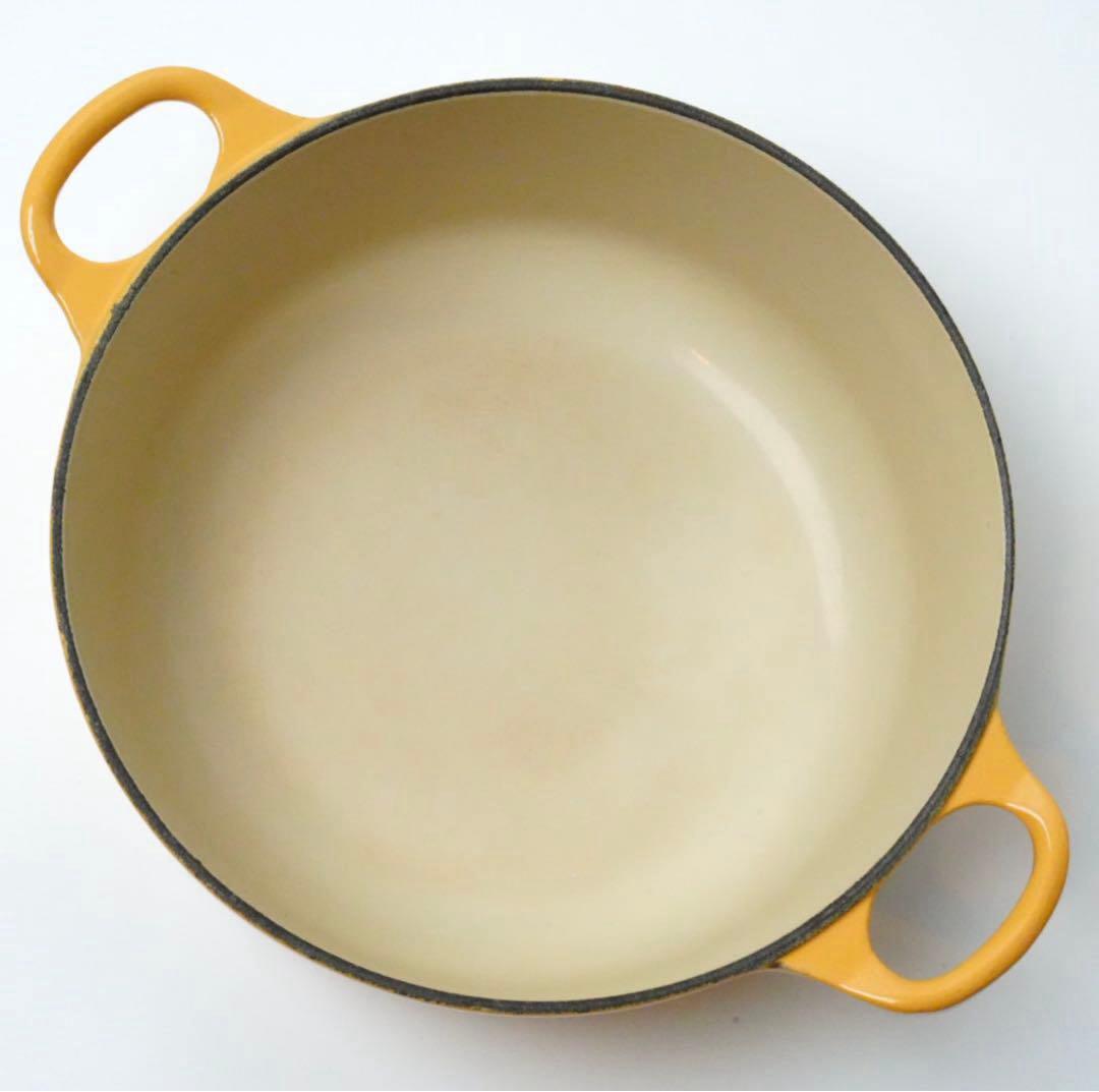 【美品】LE CREUSET　ココット ロンド サフランイエロー　20cm