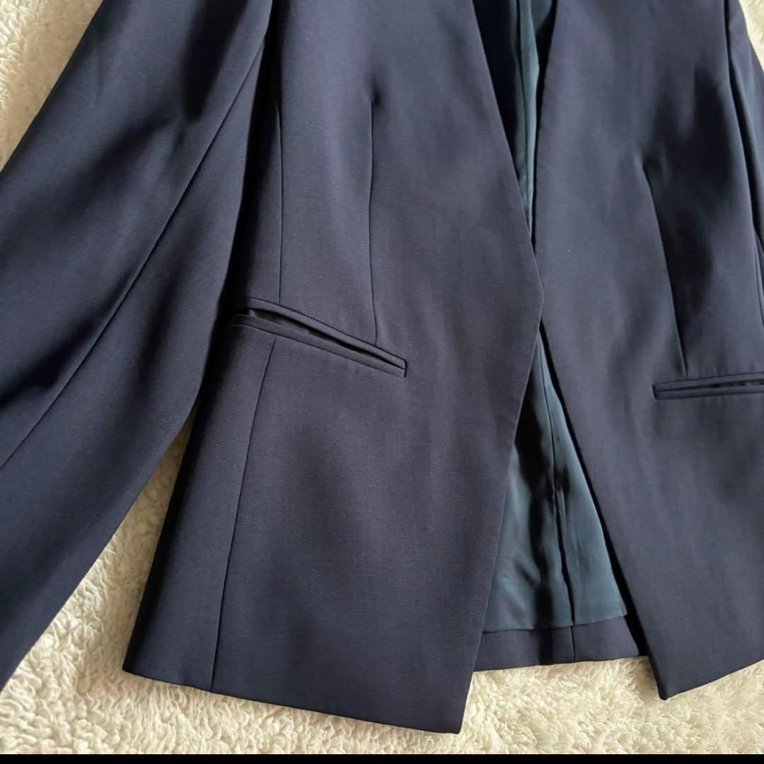 ローズマリーセオリー　パンツスーツ　セットアップ　ノーカラー　無地