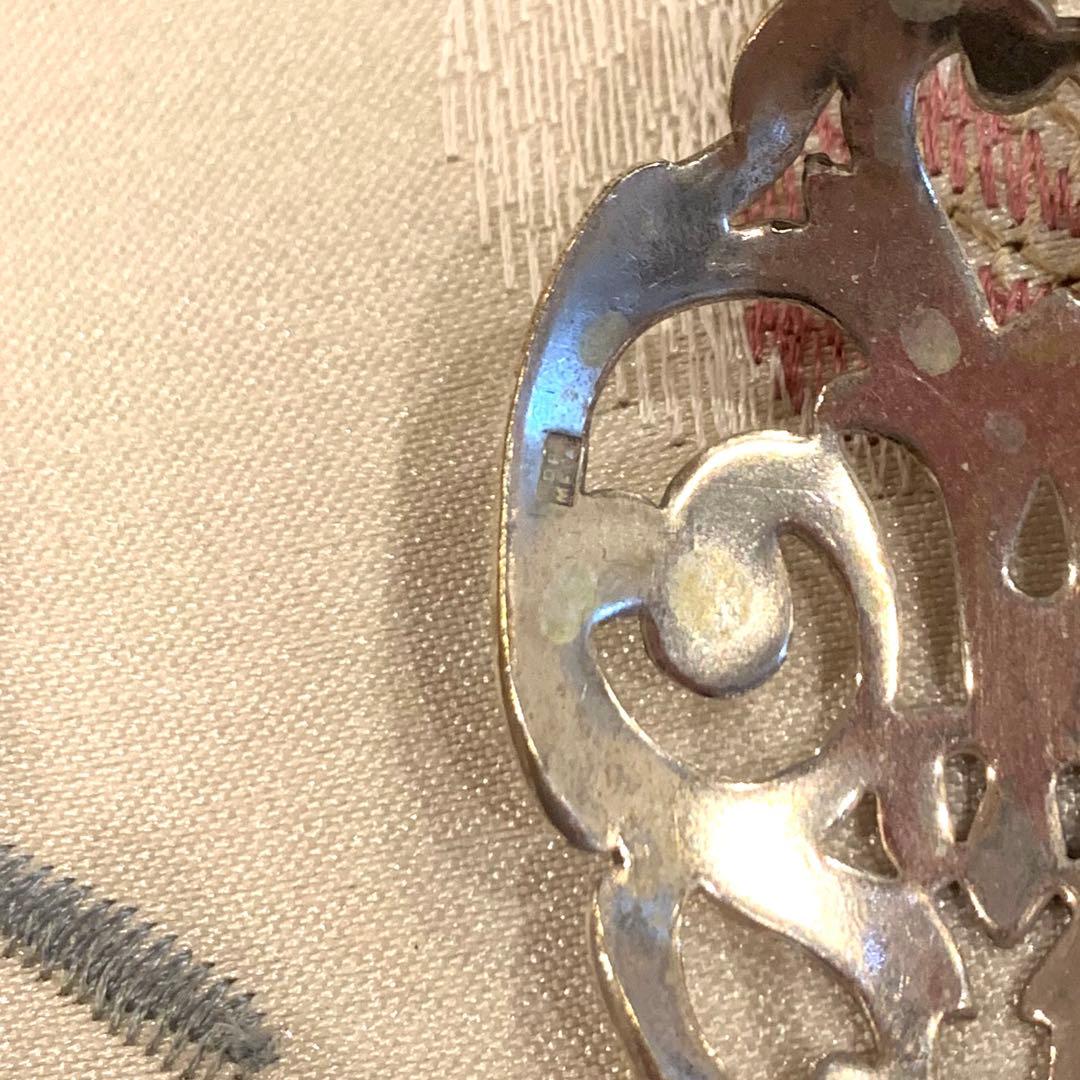 フランスアンティーク　リボンモチーフ★シルバーのラザニアスプーン