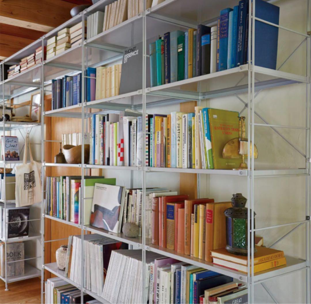 ⭐️美品⭐️無印良品⭐️スチールユニットシェルフ⭐️大⭐️木製棚⭐️帆立3本⭐️グレー