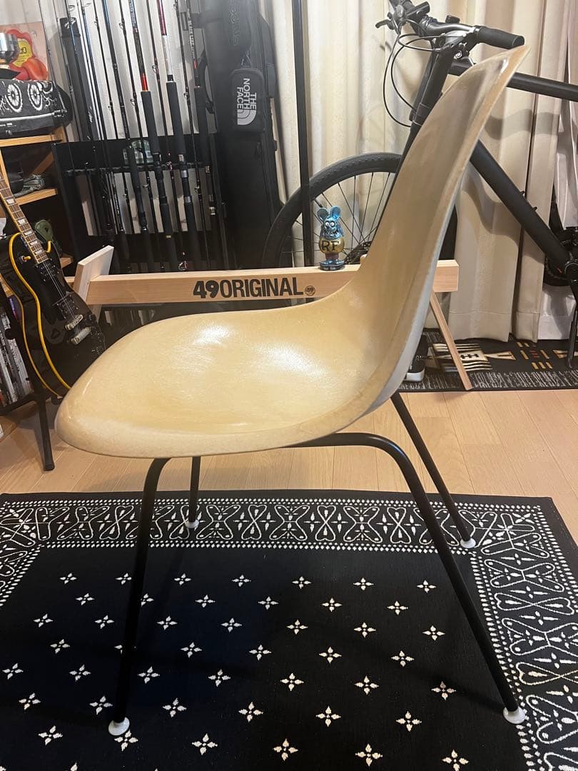 1950s ハーマンミラー　イームズ　シェルチェア　クリーム色　ヴィンテージ