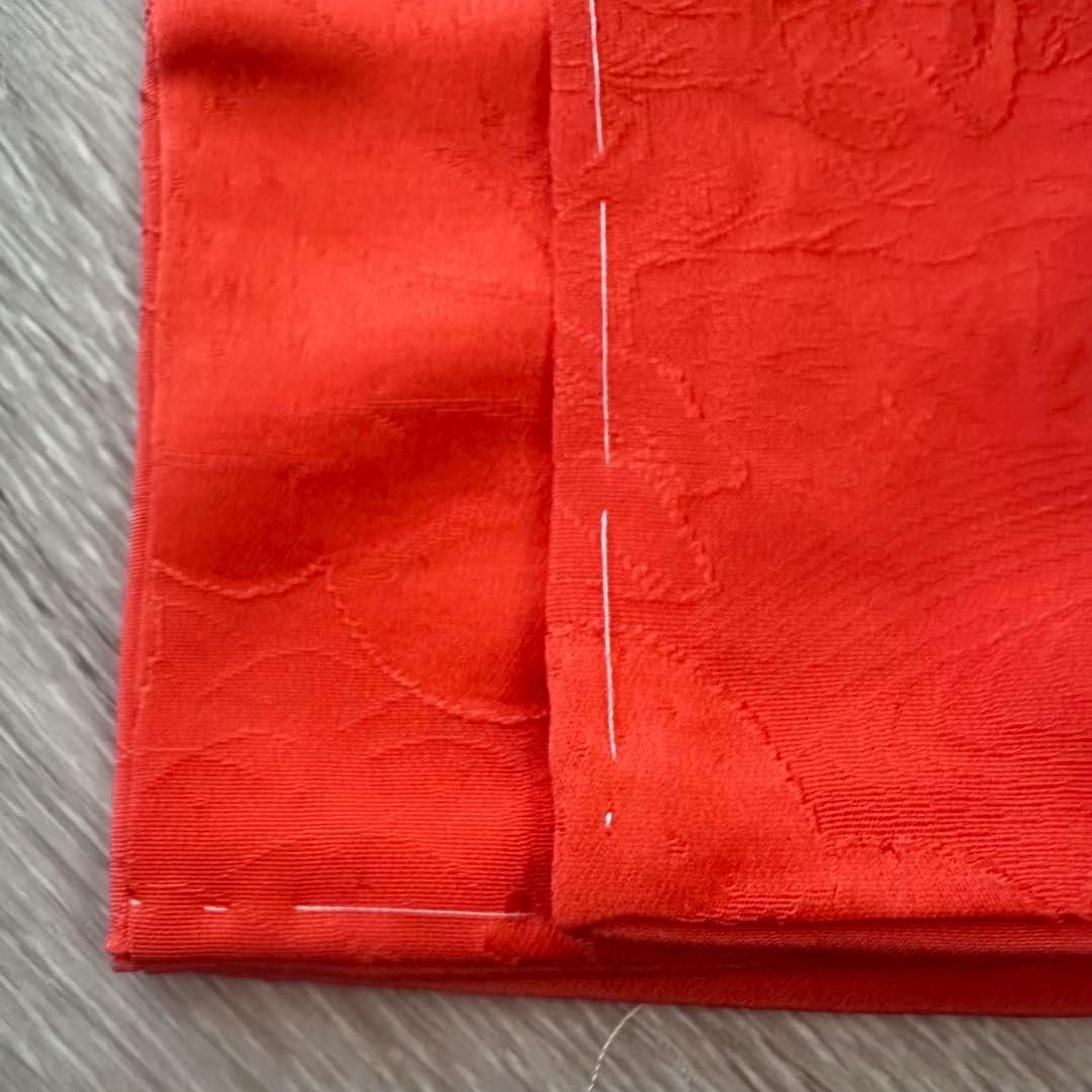 女の子 お祝い着 無地振袖 着物と帯のセット 十三詣り 七五三 アンティーク