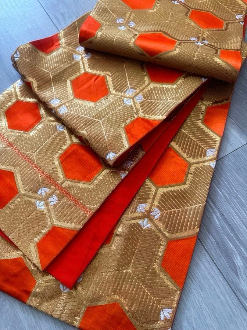 女の子 お祝い着 無地振袖 着物と帯のセット 十三詣り 七五三 アンティーク