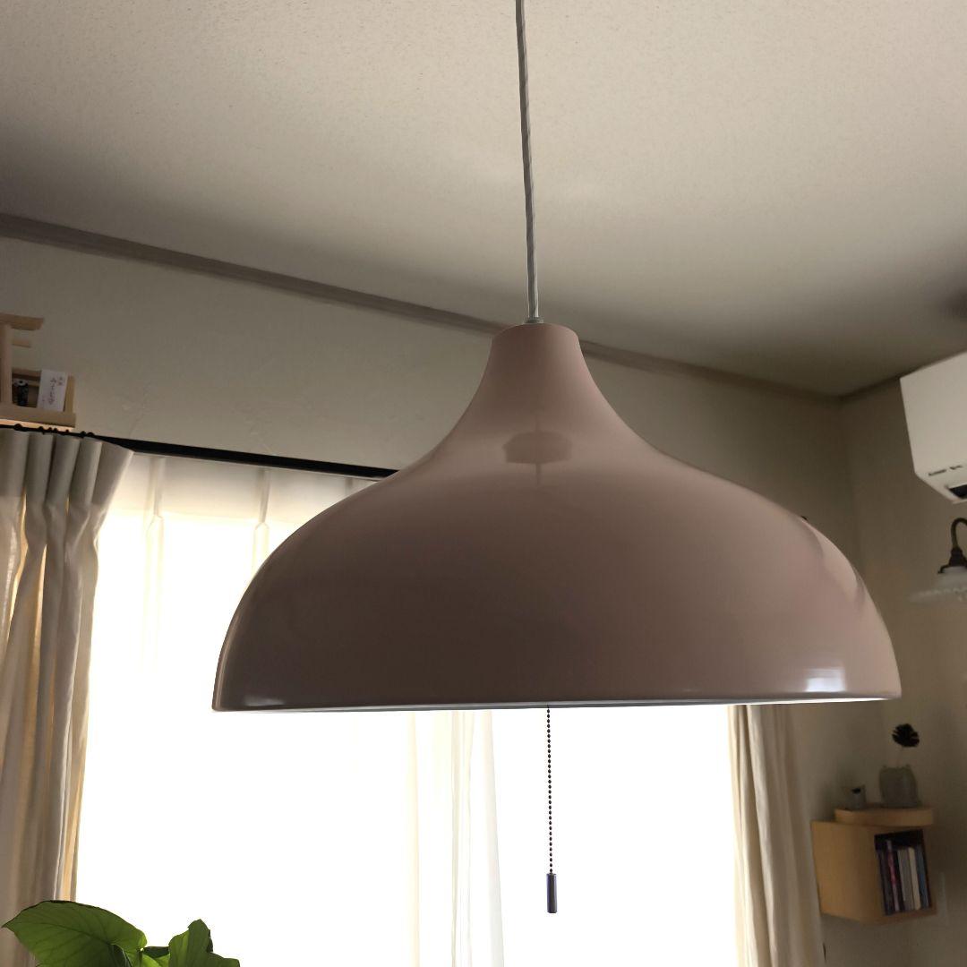 ピンクドーム型ペンダントライト