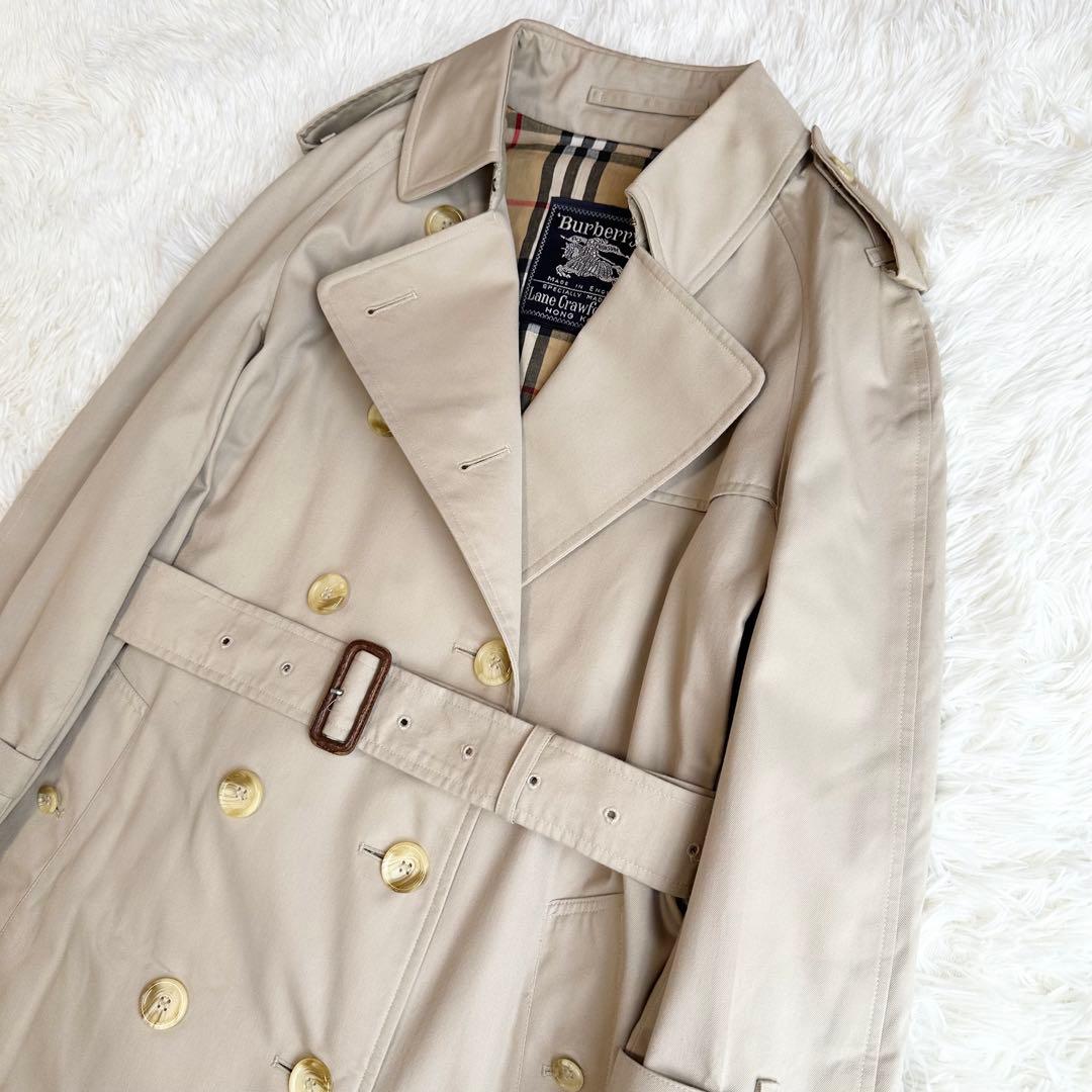 極美品 バーバリーズ トレンチコート ハニーベージュ ノバチェック ヴィンテージ