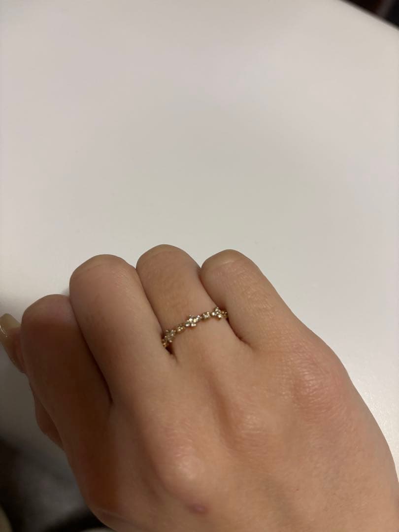 NOIR DE POUPEE K10ダイヤモンドゴールドフラワーリング