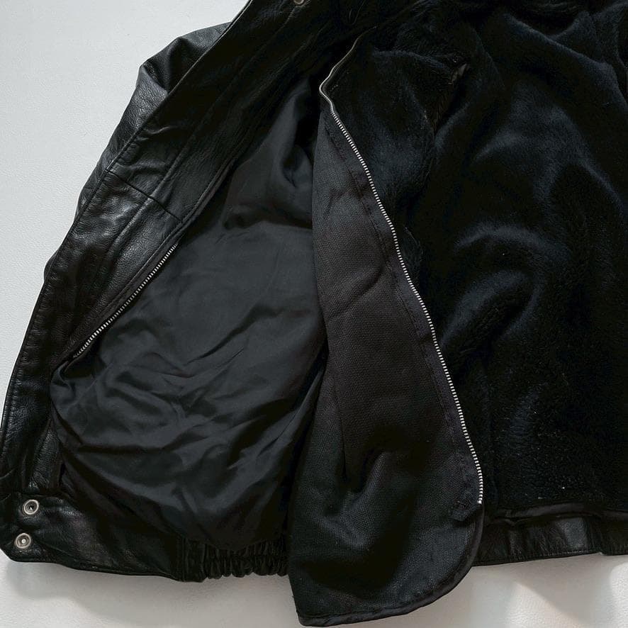 【ホヒ】ヴィンテージ フライトジャケット G-1 牛革 ライナー付 黒