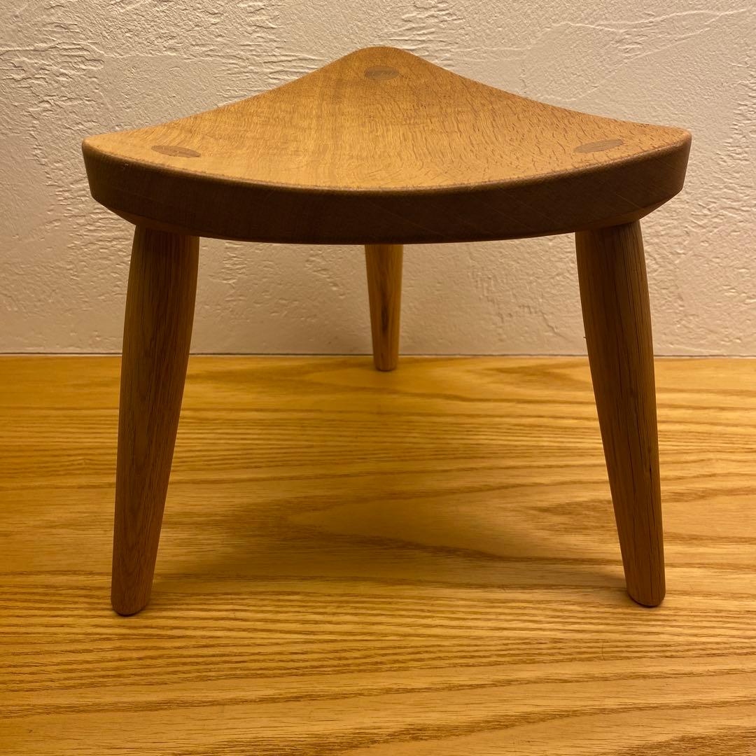 木製三角形ハンドメイドスツール