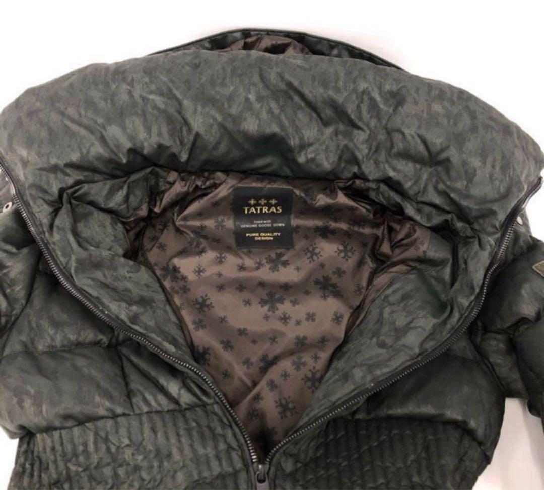 【希少】TATRAS タトラス ロングダウンジャケット 裏地タトラスロゴ　黒
